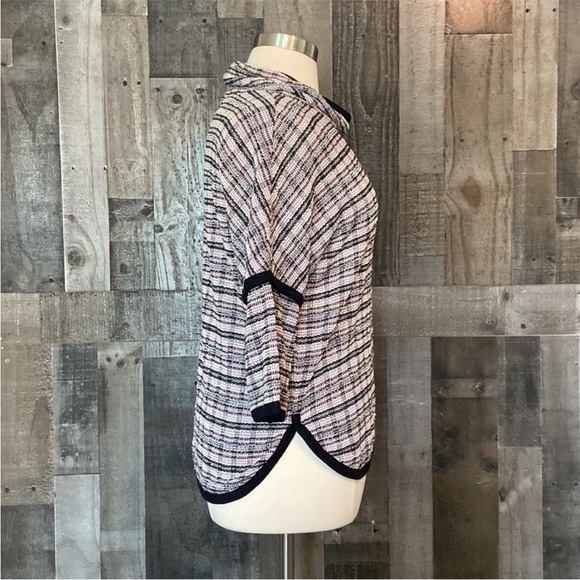 NWT! Max Studio knit pastel plaid mock sweater medium Softgirl gorpcore feminine - Picture 11 of 13